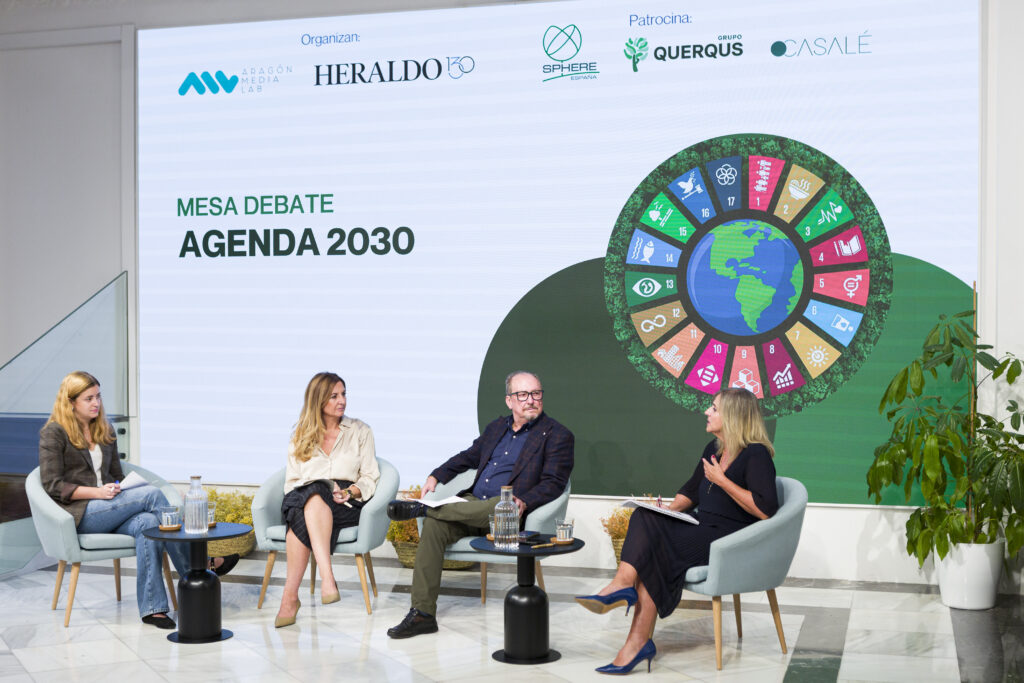 Mesa debate Agenda 2030 QUERQUS con Sphere y Casalé - Heraldo de Aragón