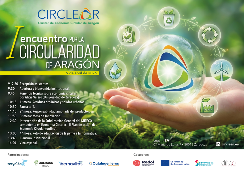 Cartel I Encuentro por la Circularidad de Aragón