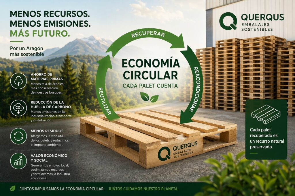 Querqus, economía circular de palets de madera