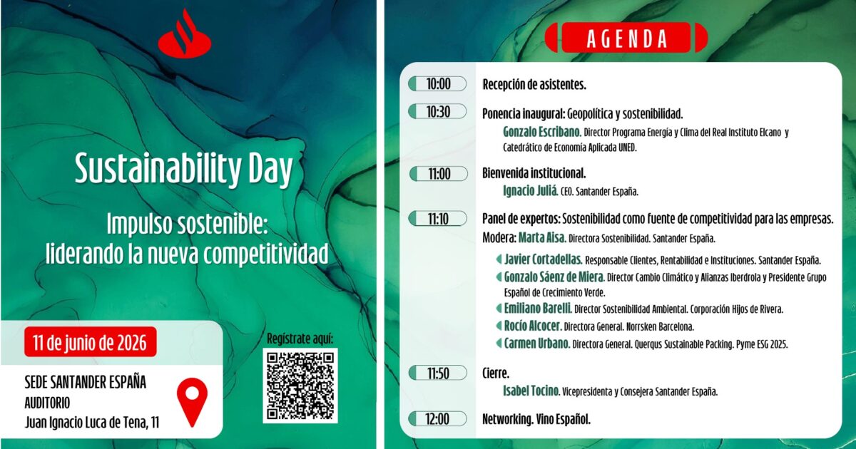 Sustainability Day con Banco Santander, liderando la nueva competitividad